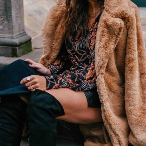 Płaszcz Teddy camel