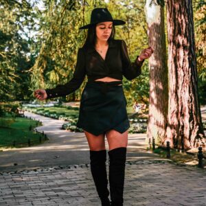 Koszula krótka wiązana czekolada