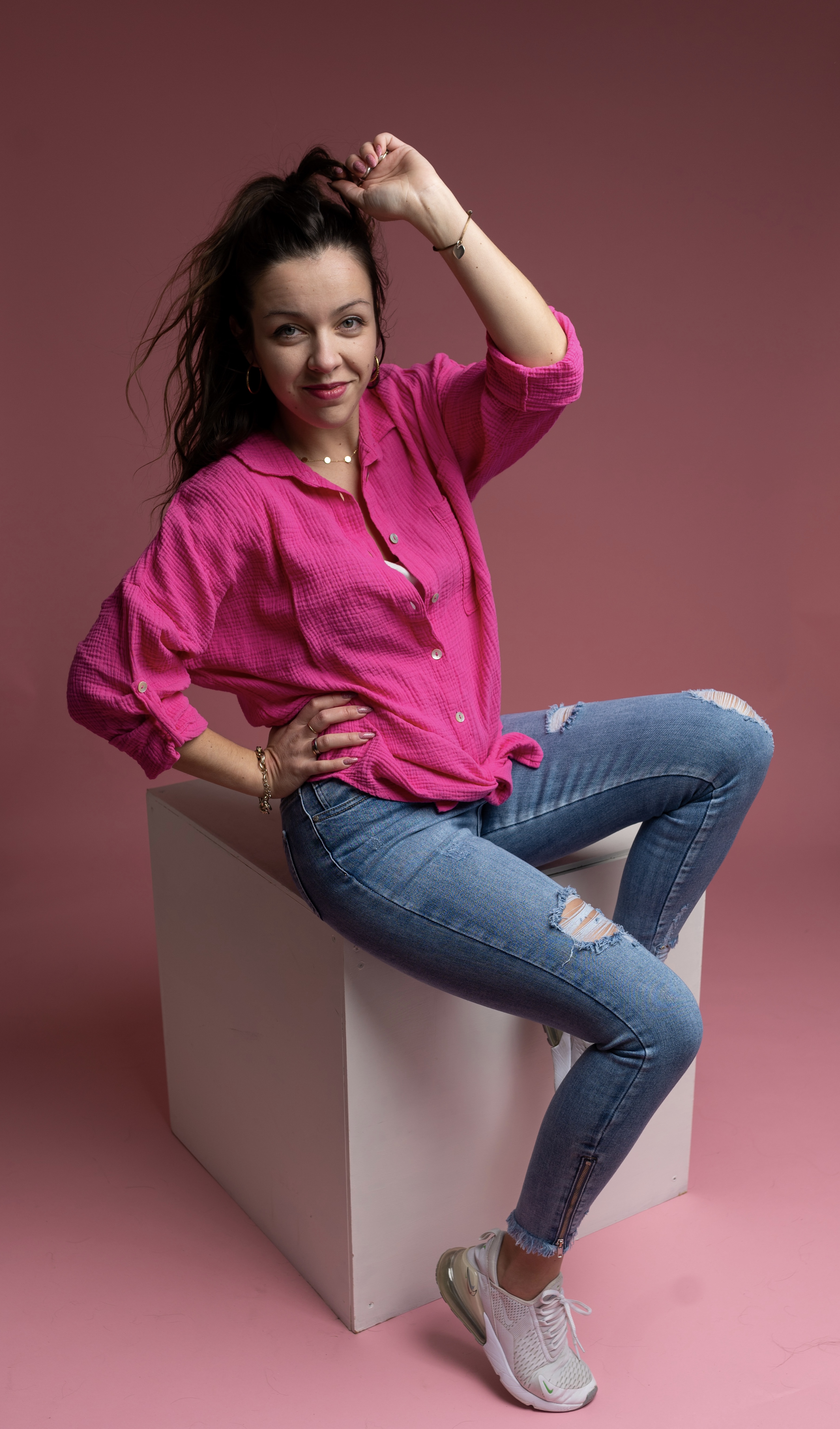 Jeansy jasne zameczek - obrazek 5