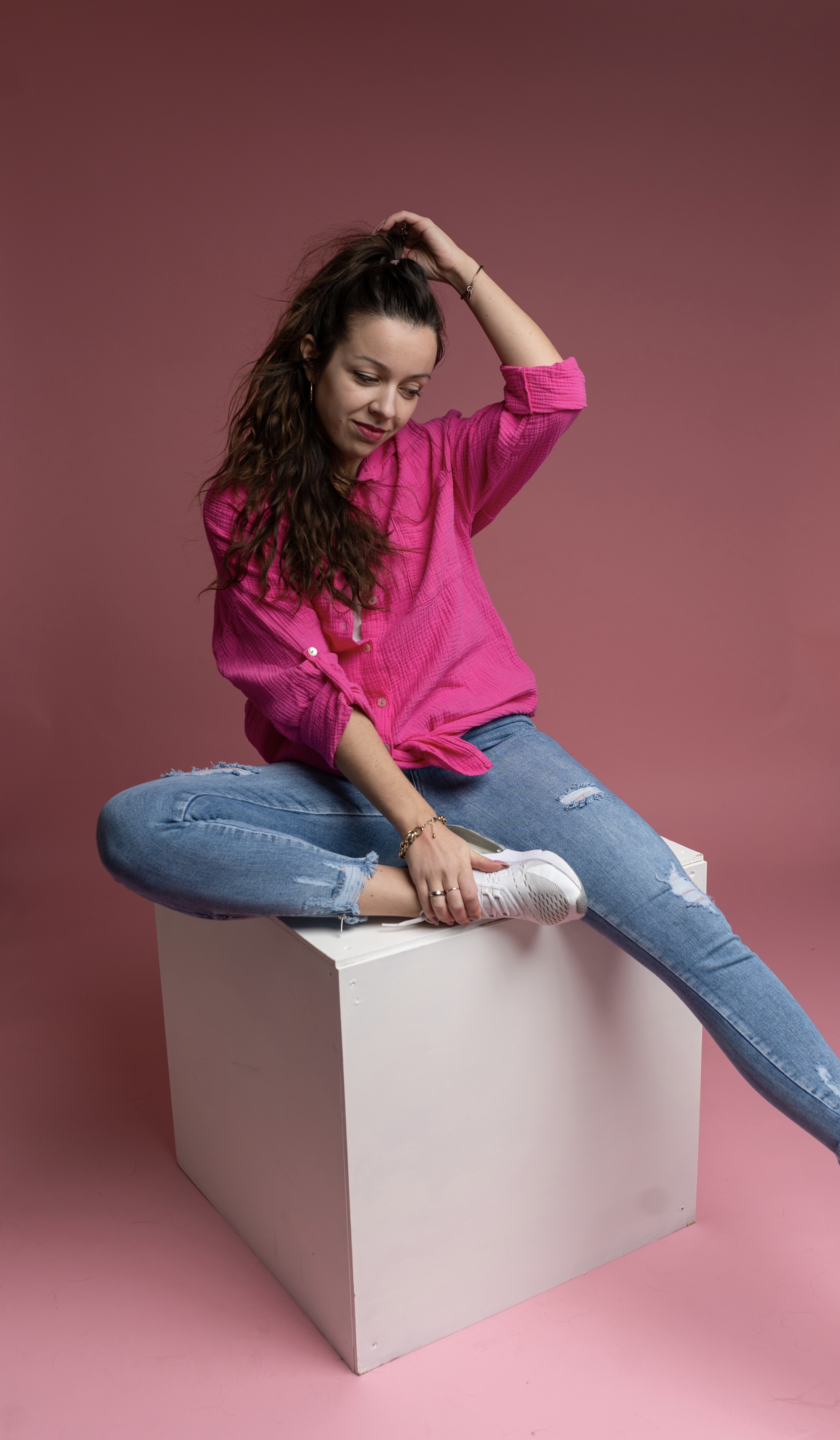 Jeansy jasne zameczek - obrazek 4