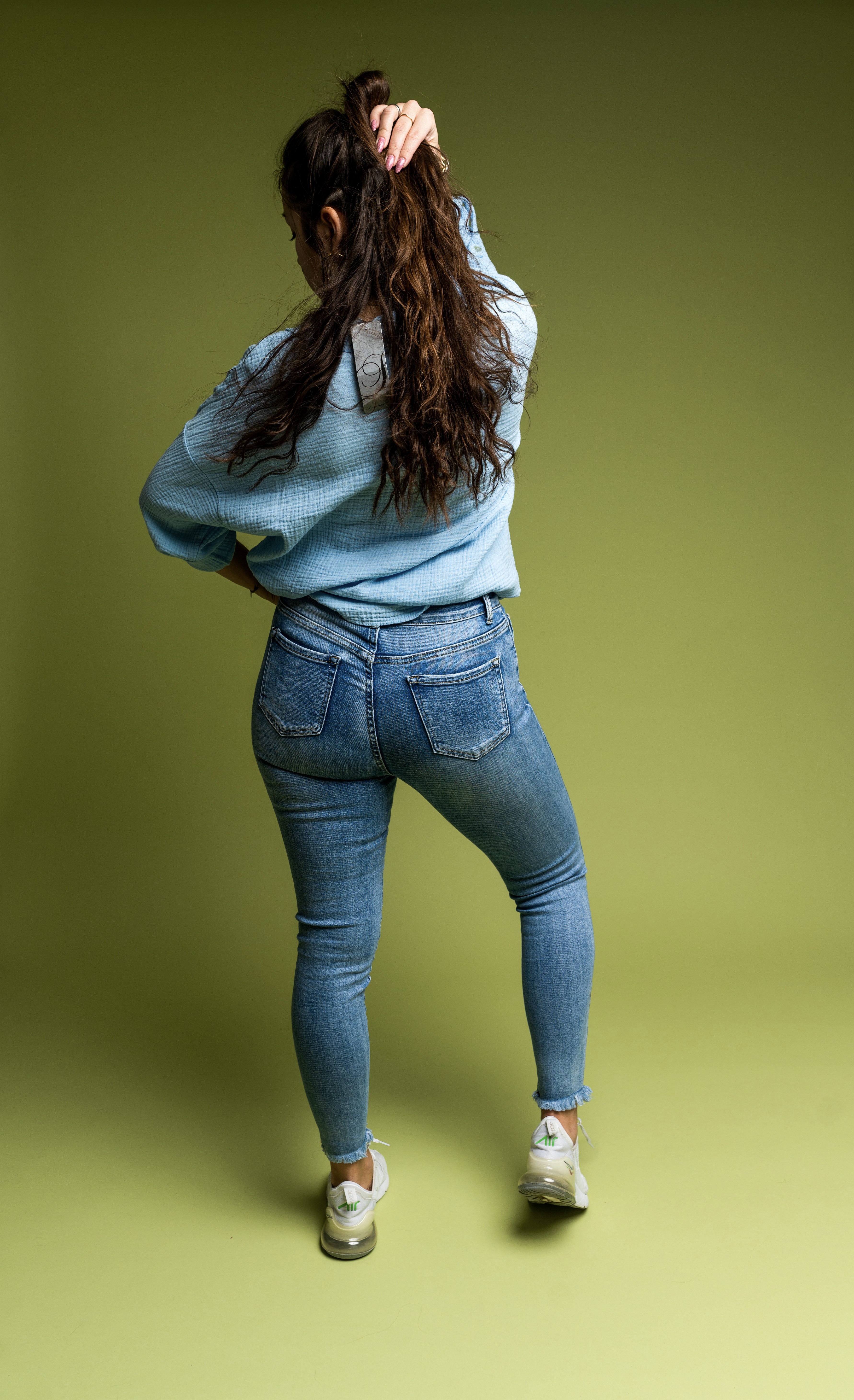 Jeansy jasne zameczek - obrazek 3