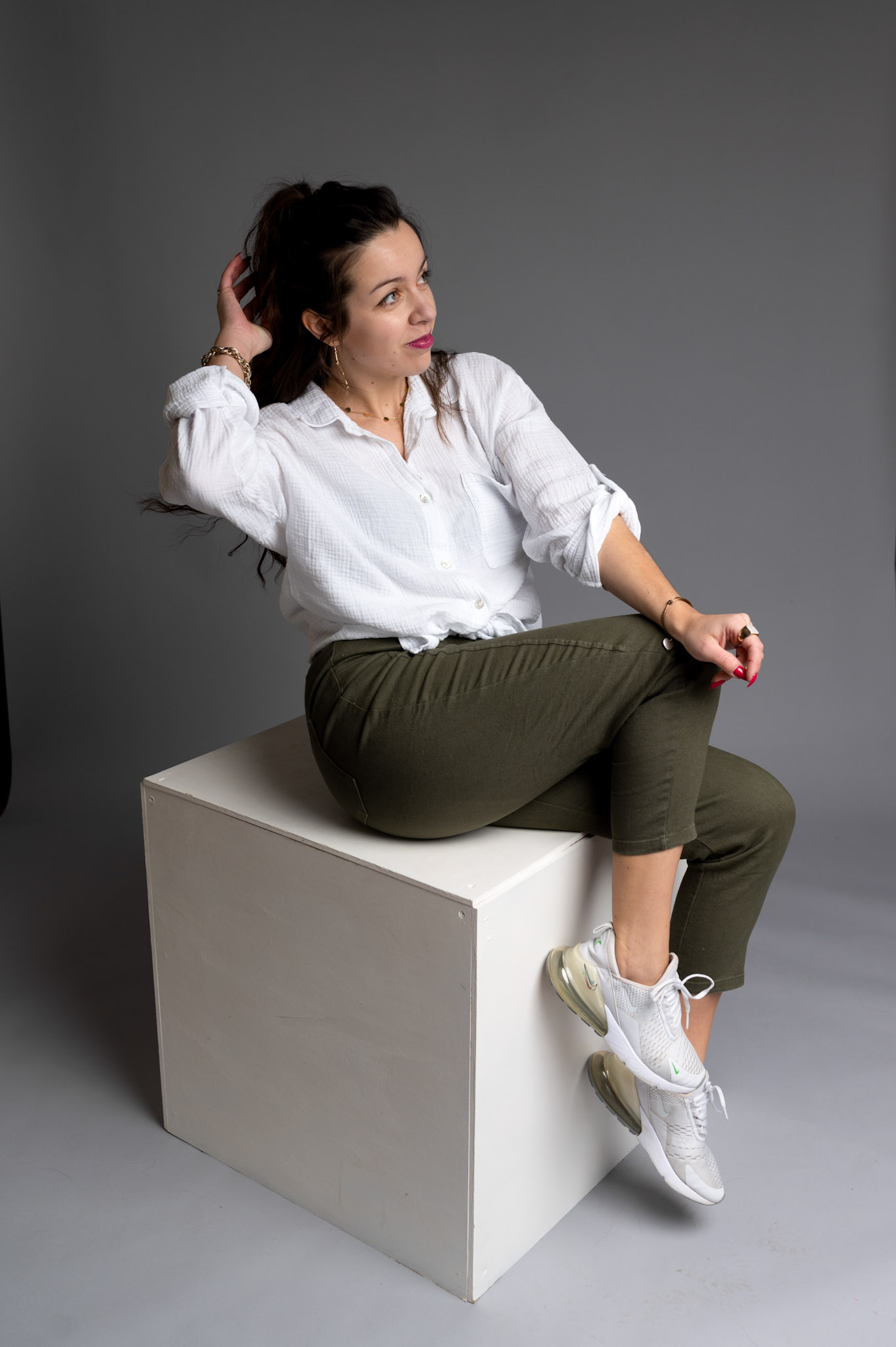 spodnie big size khaki - obrazek 13