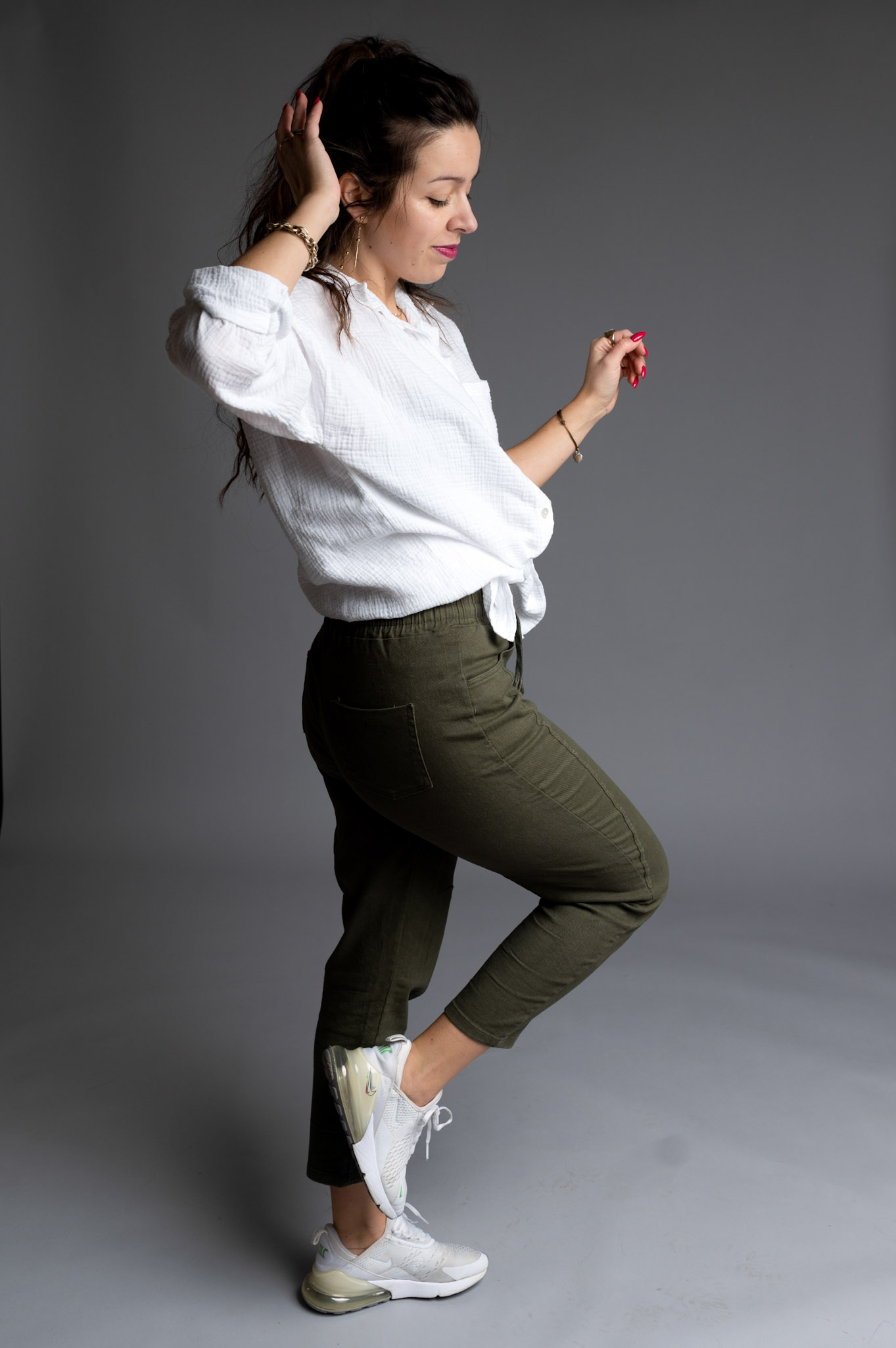 spodnie big size khaki - obrazek 10