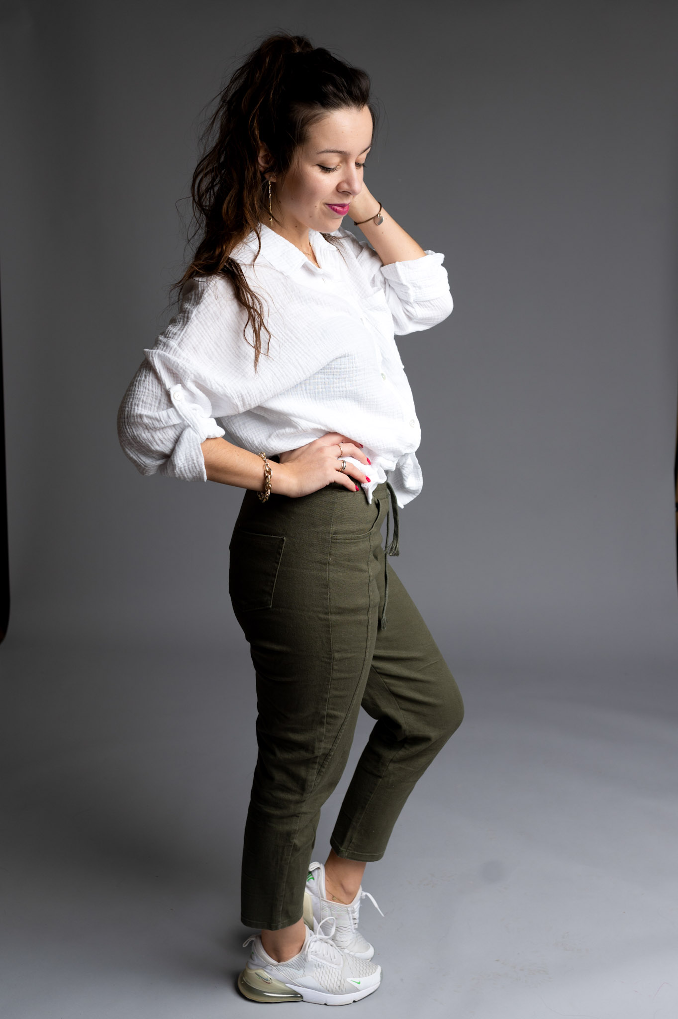 spodnie big size khaki - obrazek 12