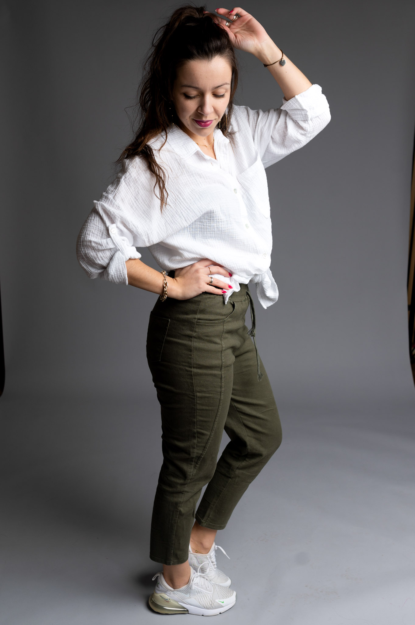 spodnie big size khaki - obrazek 9