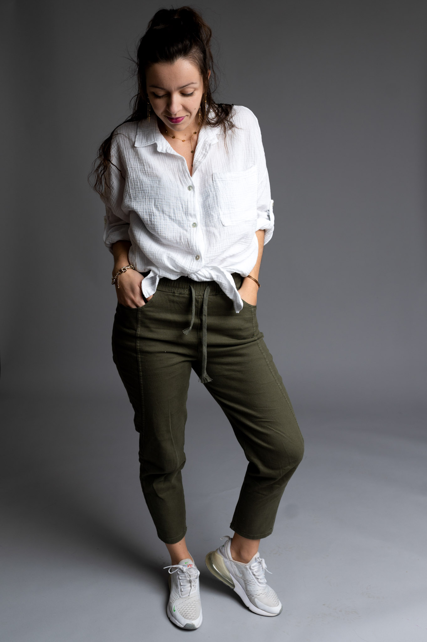 spodnie big size khaki - obrazek 8