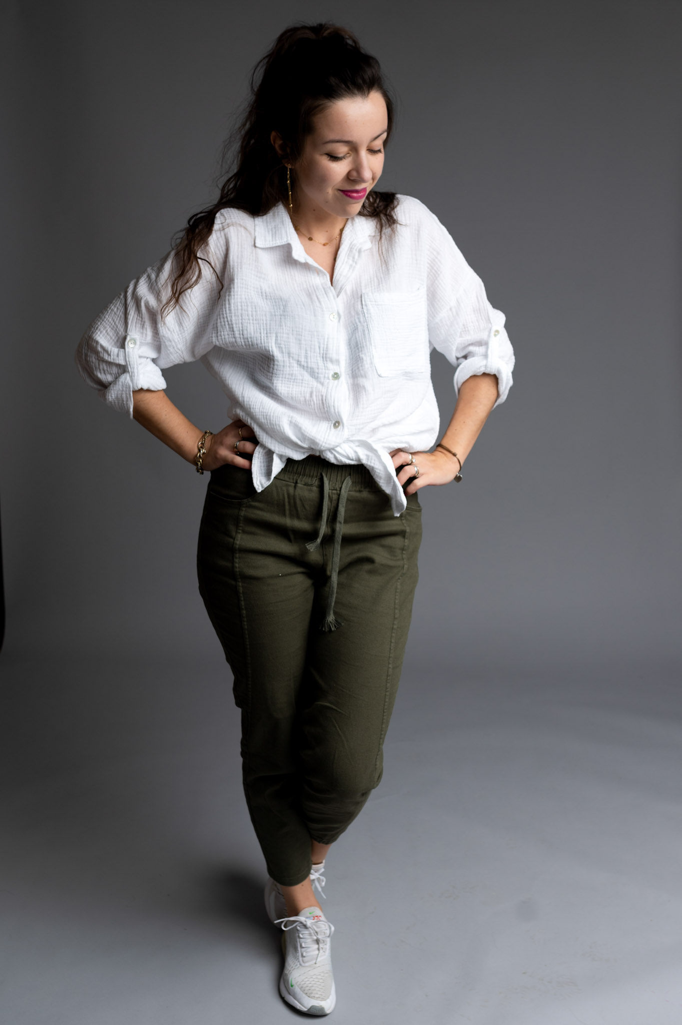 spodnie big size khaki - obrazek 7