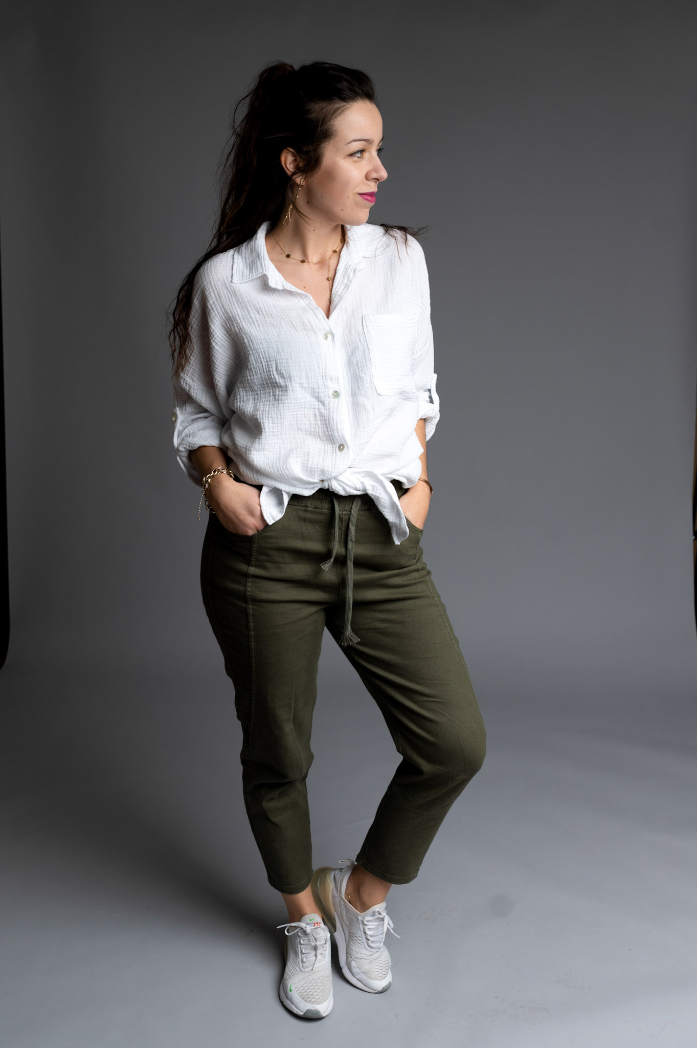 spodnie big size khaki - obrazek 4