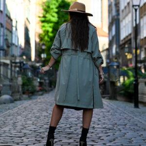 Płaszczyk trencz oliwkowy