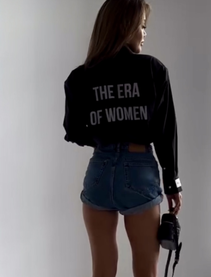 Klasyczna czarna Koszula ERA OF WOMEN - obrazek 10