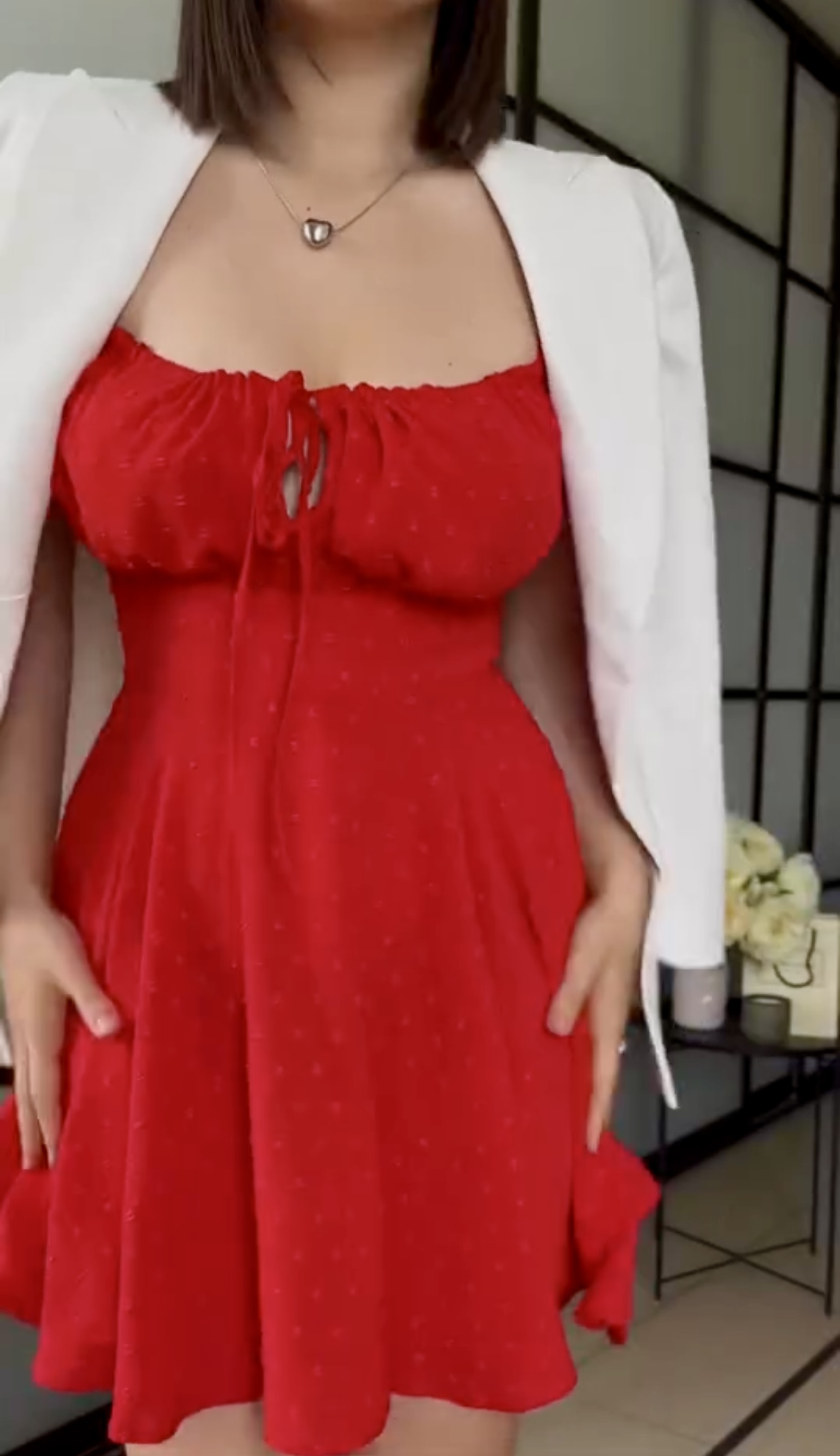 Sukienka mała słodka czerwona - obrazek 6