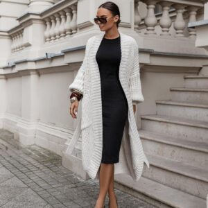 Sweter COZY ecru kardigan