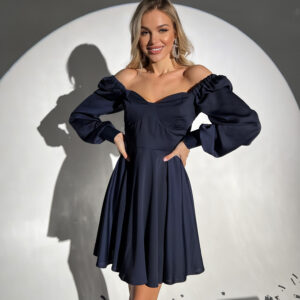 Sukienka CELEBRATE rozkloszowana granat