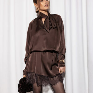 Sukienka satynowa CHOCOLATE SATIN
