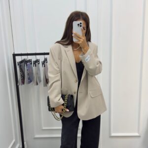 Marynarka elegancka oversize beż