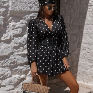 Kombinezon MILANO DOTS czarno biały