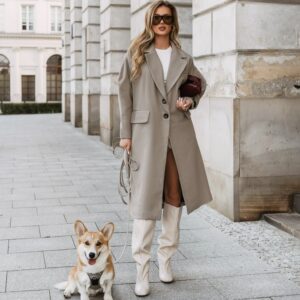 Długi Płaszcz oversize THE ICON COAT fango