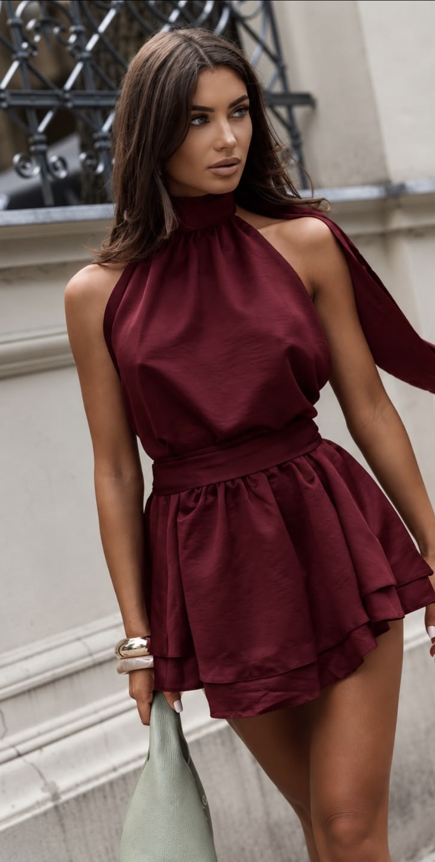 Kombinezon MUSE WINE bordowy - obrazek 4